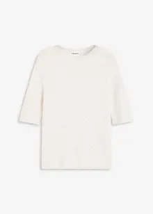 Svetr s polovičními rukávy, flitry a lesklou přízí, bonprix