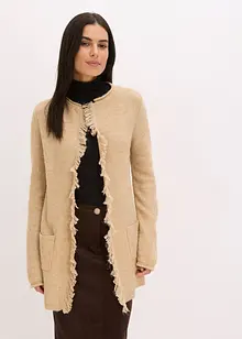 Krátký pletený kabát s pajetkami a lesklou přízí, bonprix