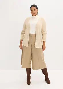 Kalhoty se vzorem rybí kosti a s vlněným vzhledem, bonprix