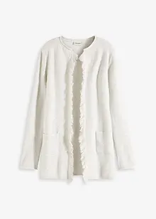 Krátký pletený kabát s pajetkami a lesklou přízí, bonprix