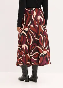 Midi sukně se splývavého saténu, bonprix