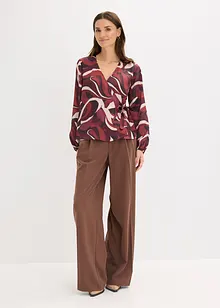 Zavinovací halenka ze splývavého saténu, bonprix