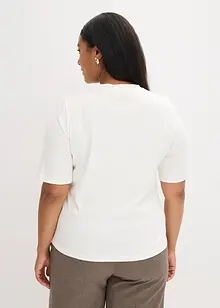 Triko s polodlouhým rukávem, flitry a potiskem, bonprix