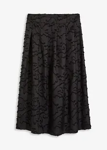 Midi sukně ze strukturovaného materiálu, bonprix