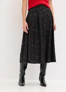 Midi sukně ze strukturovaného materiálu, bonprix