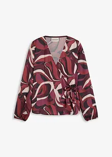 Zavinovací halenka ze splývavého saténu, bonprix