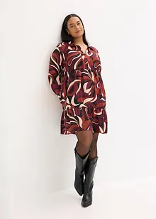 Tunikové šaty ze splývavého saténu, bonprix