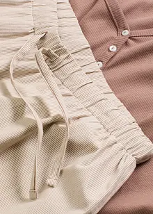 Volnočasové žebrové triko a tkané kalhoty, bonprix