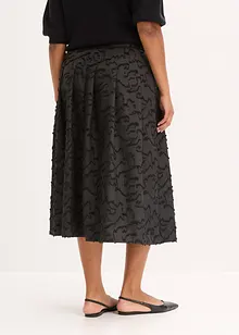 Midi sukně ze strukturovaného materiálu, bonprix