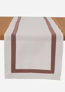 Běhoun na stůl s barevným okrajem, z organické bavlny, bonprix