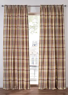 Kostkovaný závěs z organické bavlny (1 ks v balení), bonprix