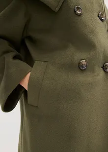 Kabát s vlněným vzhledem a se širokým límcem, bonprix