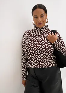 Triko se stojáčkem a strukturou, bonprix