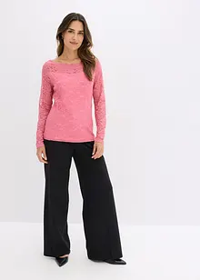 Krajkové tričko s dlouhým rukávem, bonprix