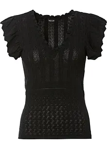 Tričko z ažurové pleteniny, bonprix