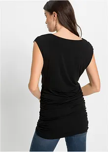 Dlouhé triko s nařasením, bonprix