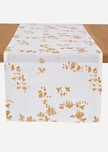 Běhoun na stůl z organické bavlny s lesklým potiskem, bonprix