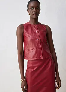 Vesta z jehněčí kůže napa, bonprix