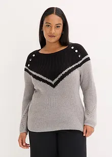 Svetr s knoflíky, bonprix