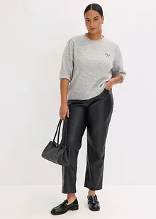 Kalhoty z umělé kůže, s pohodlným pasem, bonprix