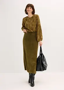 Pletená sukně z měkoučké péřové příze, bonprix