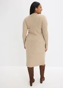 Pletené šaty s podílem vlny, bonprix