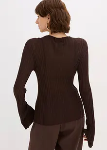 Polotransparentní pletené tričko, bonprix