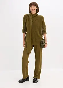 Oversize svetr s šálou, bonprix