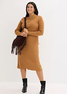 Pletené šaty ze splývavé viskózové směsi, bonprix