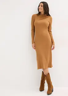 Pletené šaty ze splývavé viskózové směsi, bonprix