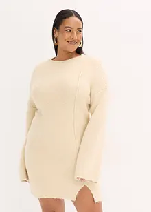 Krátké pletené šaty s podílem vlny, bonprix