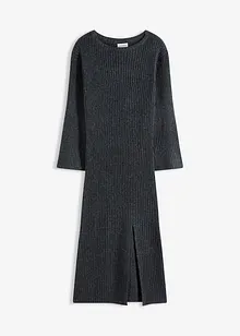 Pletené šaty s rozparkem, bonprix