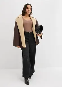 Džíny Wide Leg, Mid Waist, s nakládanými kapsami, bonprix