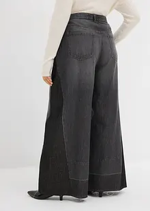 Džíny Wide Leg, High waist, se vsadkou, bonprix
