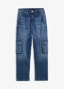Termo cargo džíny Loose Fit, Straight, s žerzejovou podšívkou, bonprix