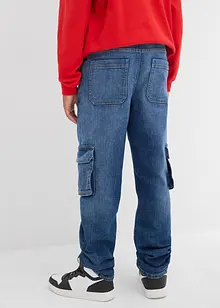 Termo cargo džíny Loose Fit, Straight, s žerzejovou podšívkou, bonprix