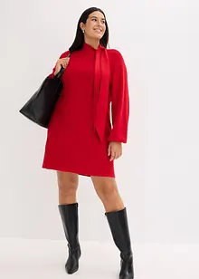 Pletené šaty s mašlí, z měkké viskózové směsi, bonprix