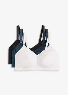 Kojicí podprsenka bez kostic, s organickou bavlnou (3ks v balení), bonprix