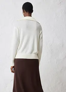 Svetr s límečkem na zip, z merino vlny, bonprix