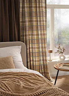 Kostkovaný závěs z organické bavlny (1 ks v balení), bonprix