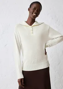 Svetr s límečkem na zip, z merino vlny, bonprix