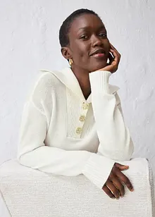 Svetr s límečkem na zip, z merino vlny, bonprix