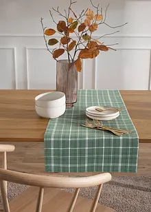 Běhoun na stůl s kostkovaným vzorem, z organické bavlny, bonprix