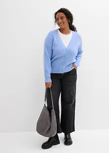 Kardigan z žebrované pleteniny, bonprix