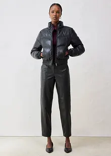 Kožená prošívaná bunda z nappa jehnětiny, bonprix