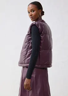 Kožená prošívaná vesta z nappa jehnětiny, bonprix