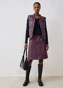 Kožená prošívaná vesta z nappa jehnětiny, bonprix