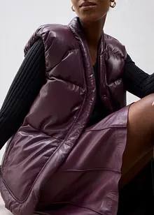 Kožená prošívaná vesta z nappa jehnětiny, bonprix