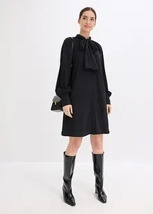 Halenkové šaty s vázačkou na límci, bonprix