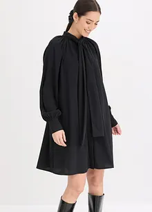 Halenkové šaty s vázačkou na límci, bonprix